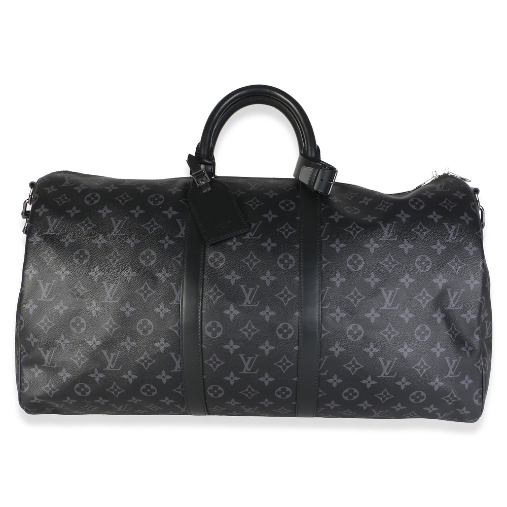 Louis Vuitton Monogram Eclipse Canvas Keepall Bandouliere 55